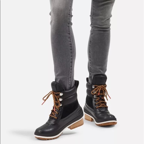 NWT Sorel Slimpack lll Waterproof Hiker Boot Black size 7 - Picture 1 of 14